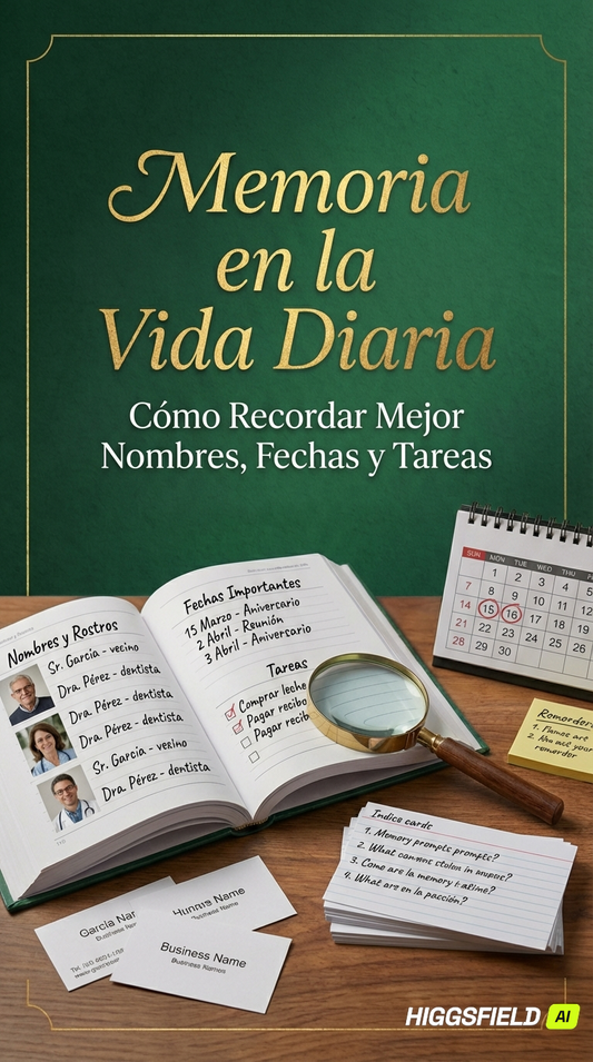 Memoria en la Vida Diaria: Cómo Recordar Mejor Nombres, Fechas y Tareas! 🧠💚